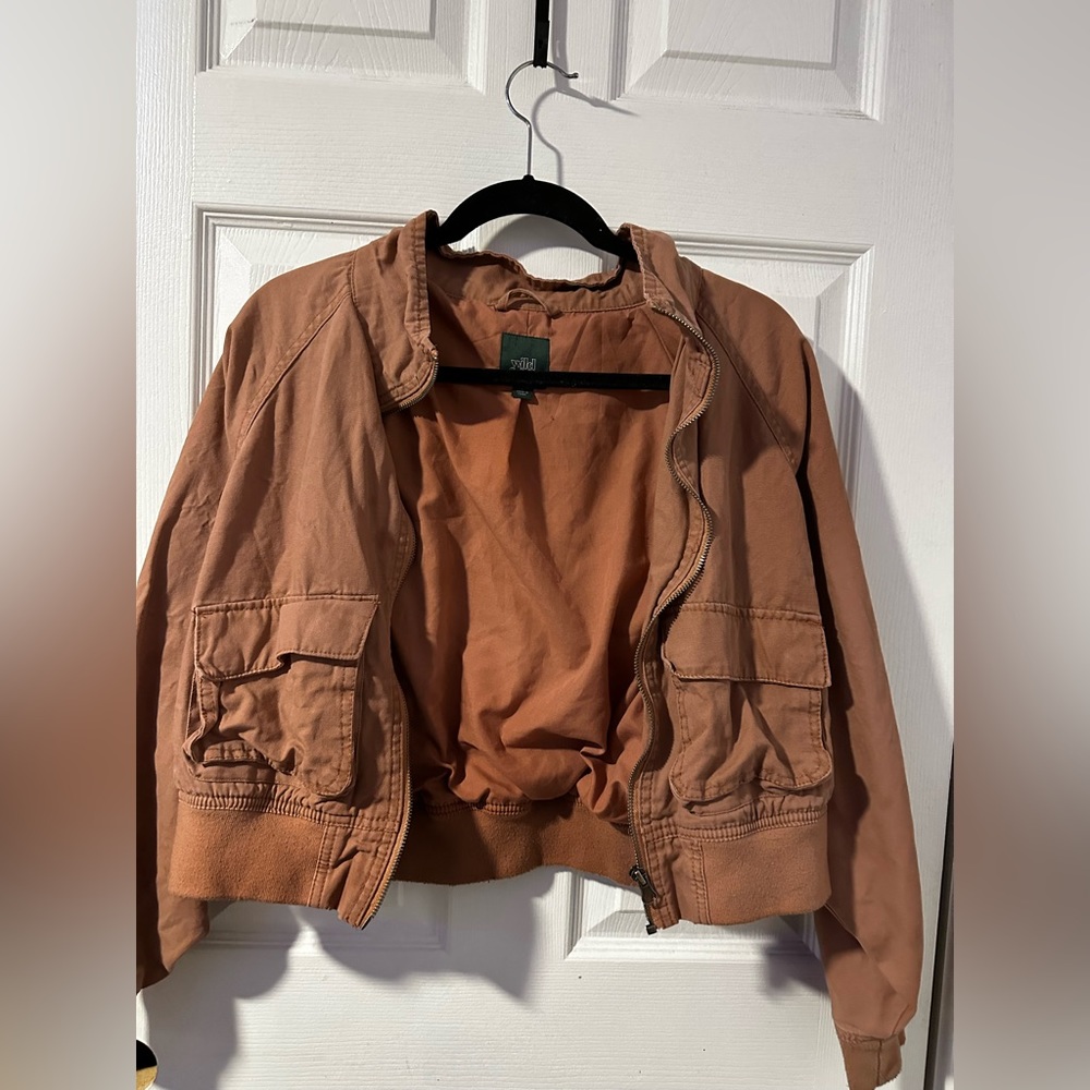 Blush pink bomber jacket